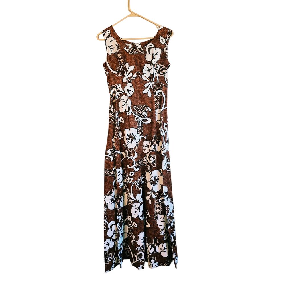 Vintage 1960's Royal Hawaiian maxi dress tropical floral size 8 NWOT